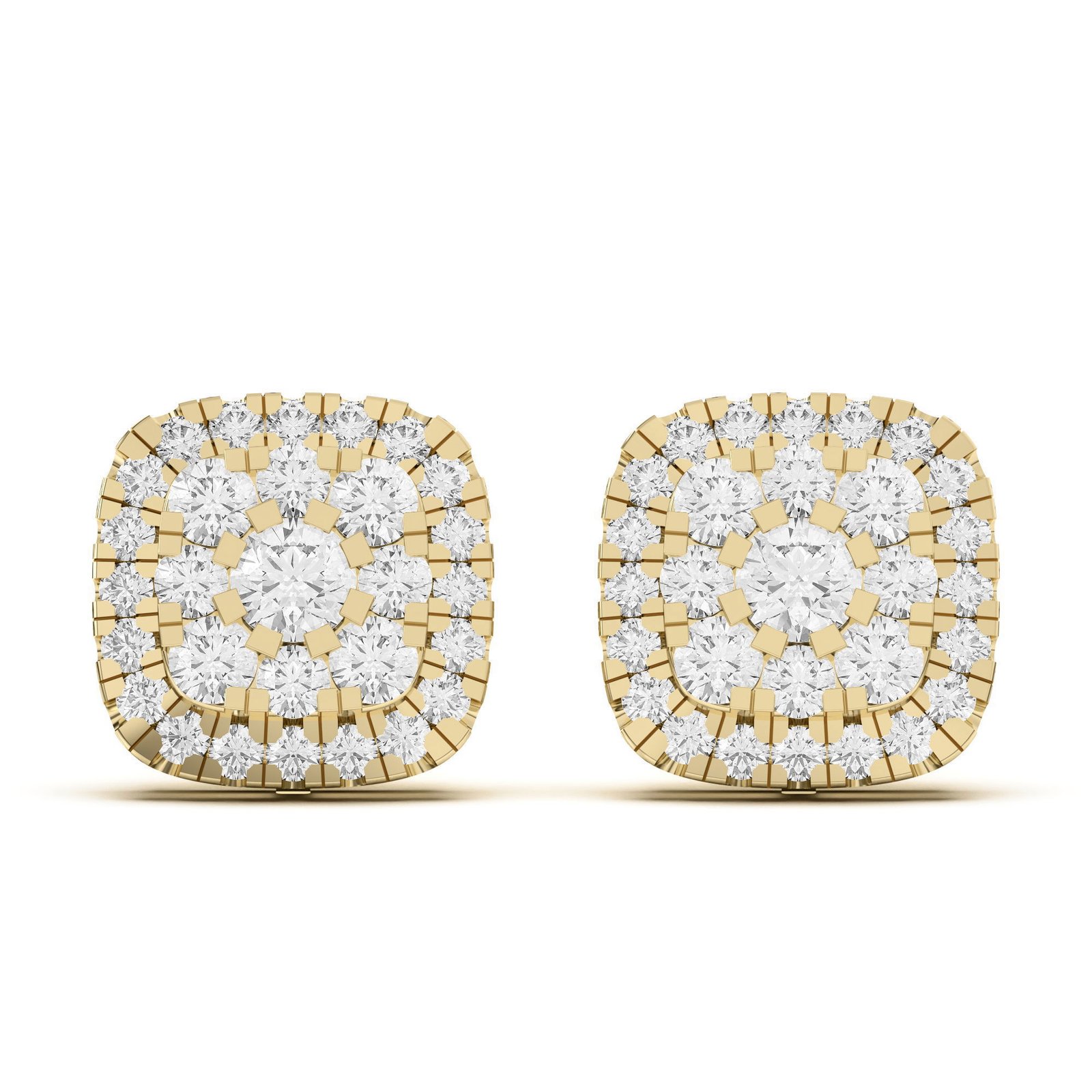 Men’s Cushion Shaped Stud Earrings