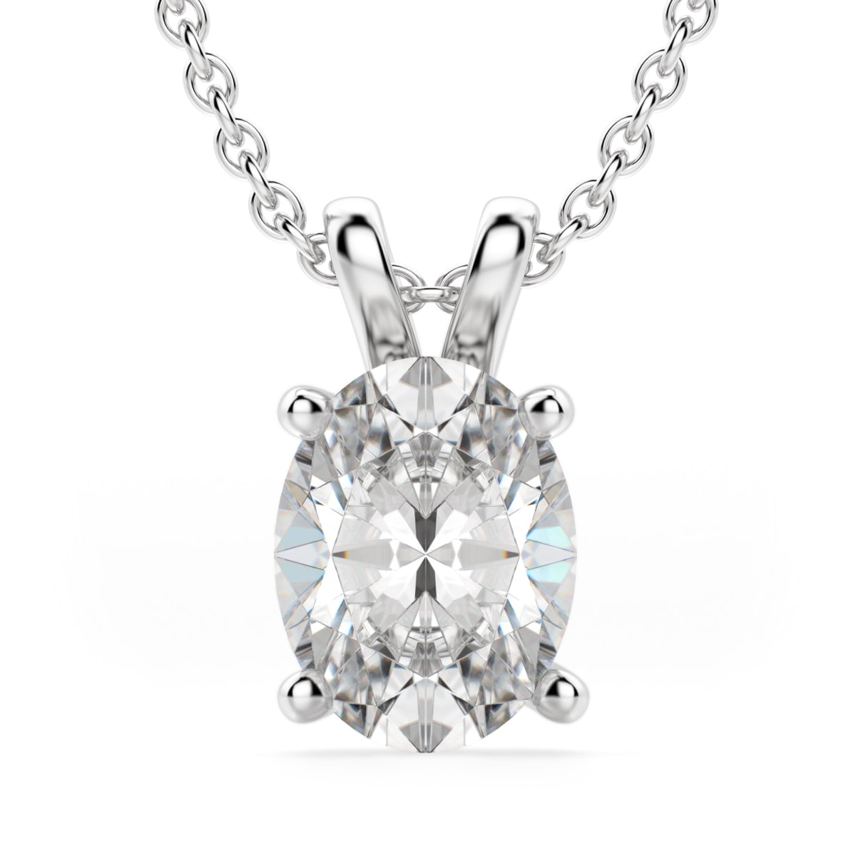 Basket Set Pendant Oval Cut