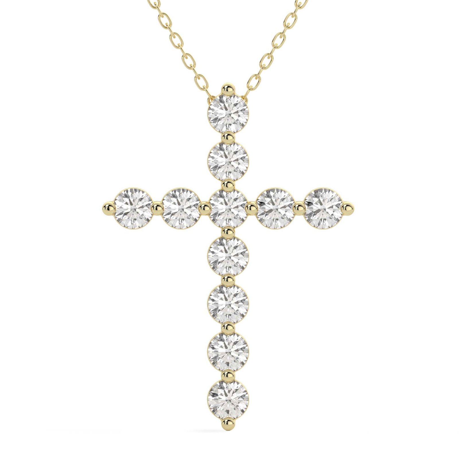Round Cross Pendant 0.50 tcw
