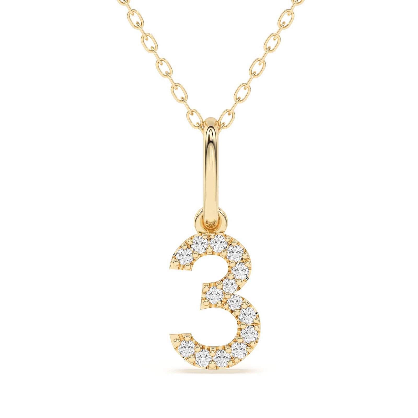 “3” Number Pendant