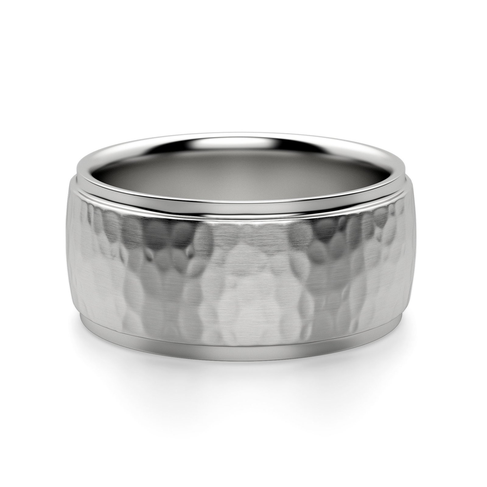 Alexander Wedding Band Cobalt Hammer Finish