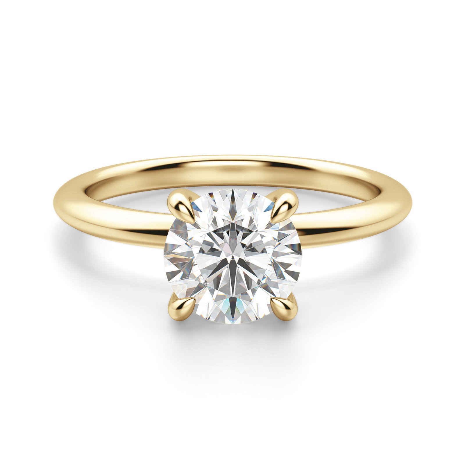 Hidden Halo Classic Round Cut Engagement Ring