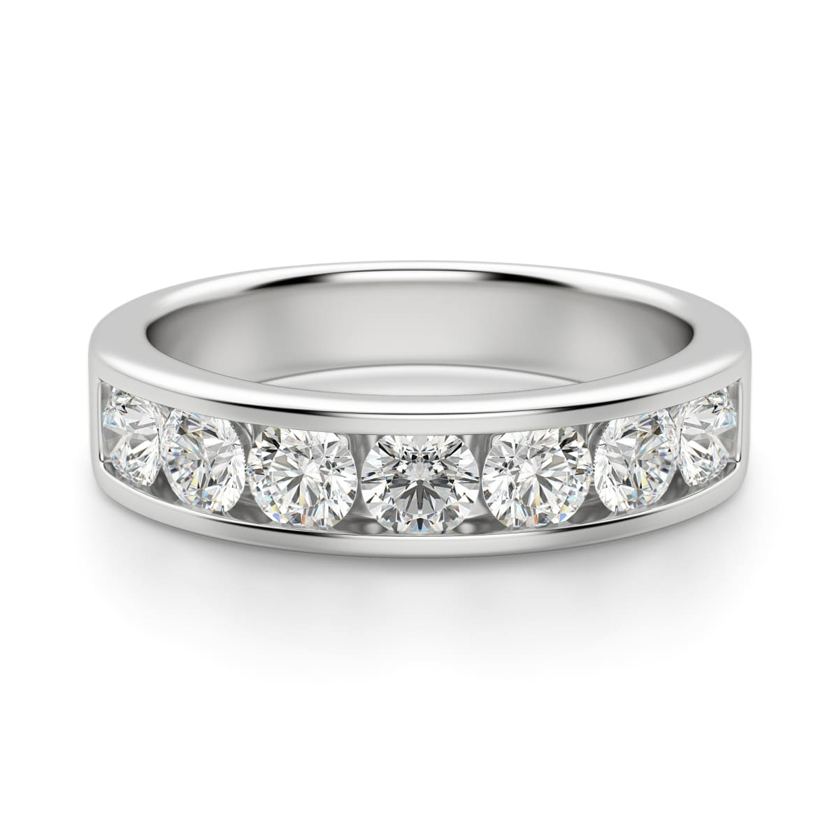 Diamond Diva Wedding Band Moissanite Platimum