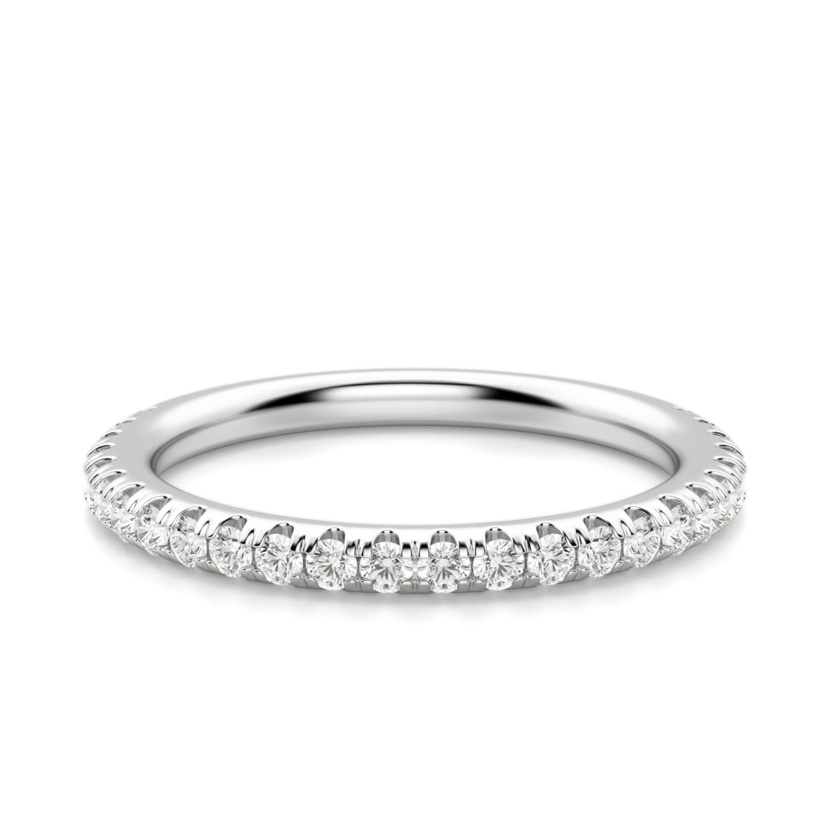 Arezzo Accented Wedding Band Moissanite