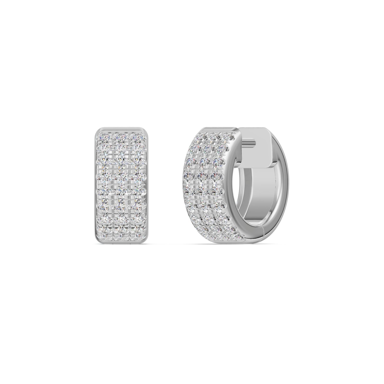 Accented Huggie Hoop