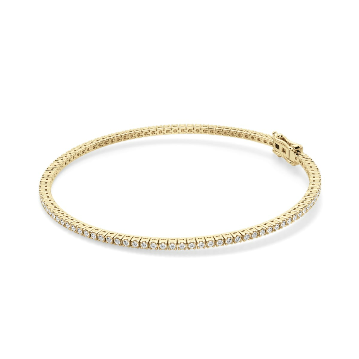 4 Prong Round Cut Tennis Bracelet 1.00 tcw 14K Yellow Gold