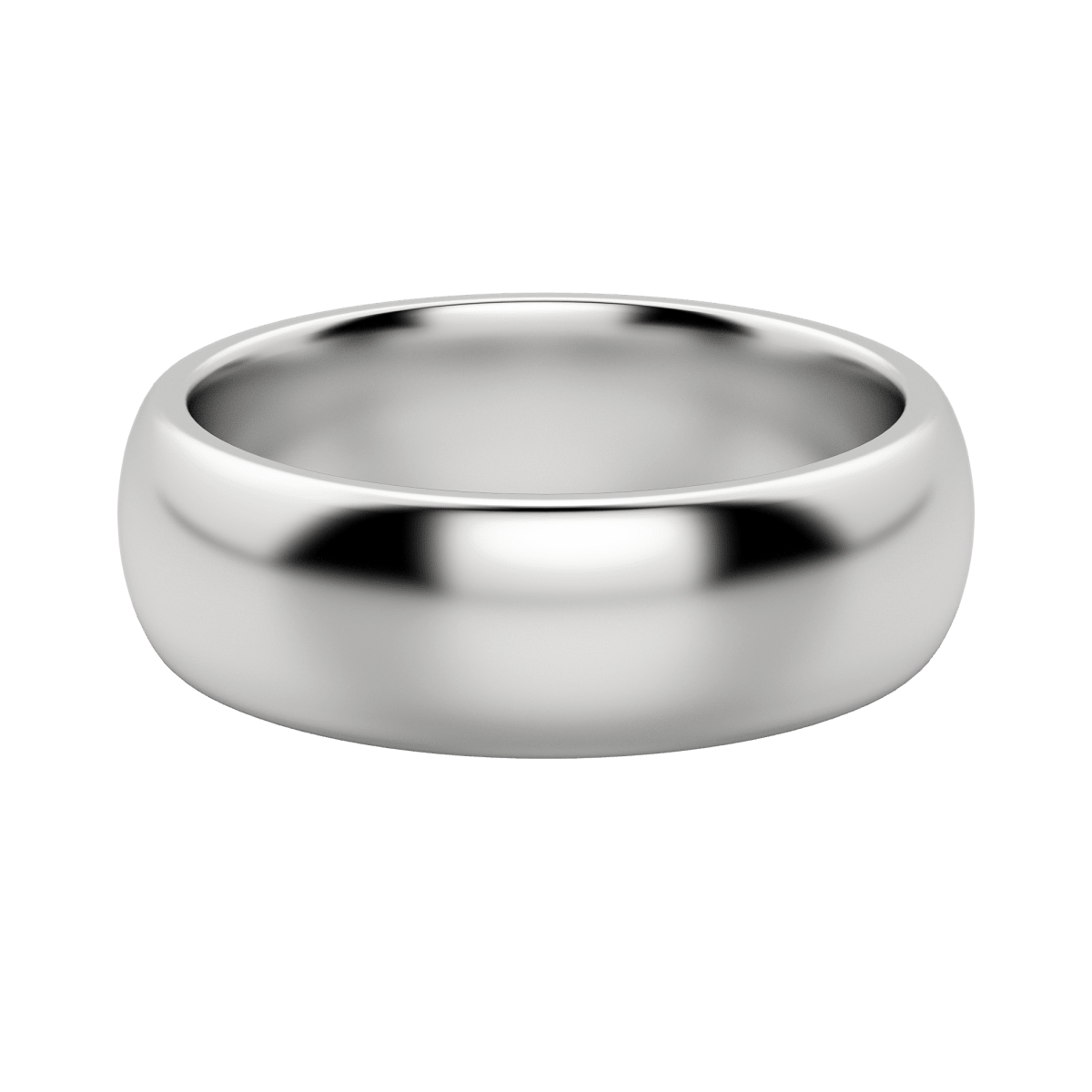 Classic Comfort Band 6 MM 14K White Gold