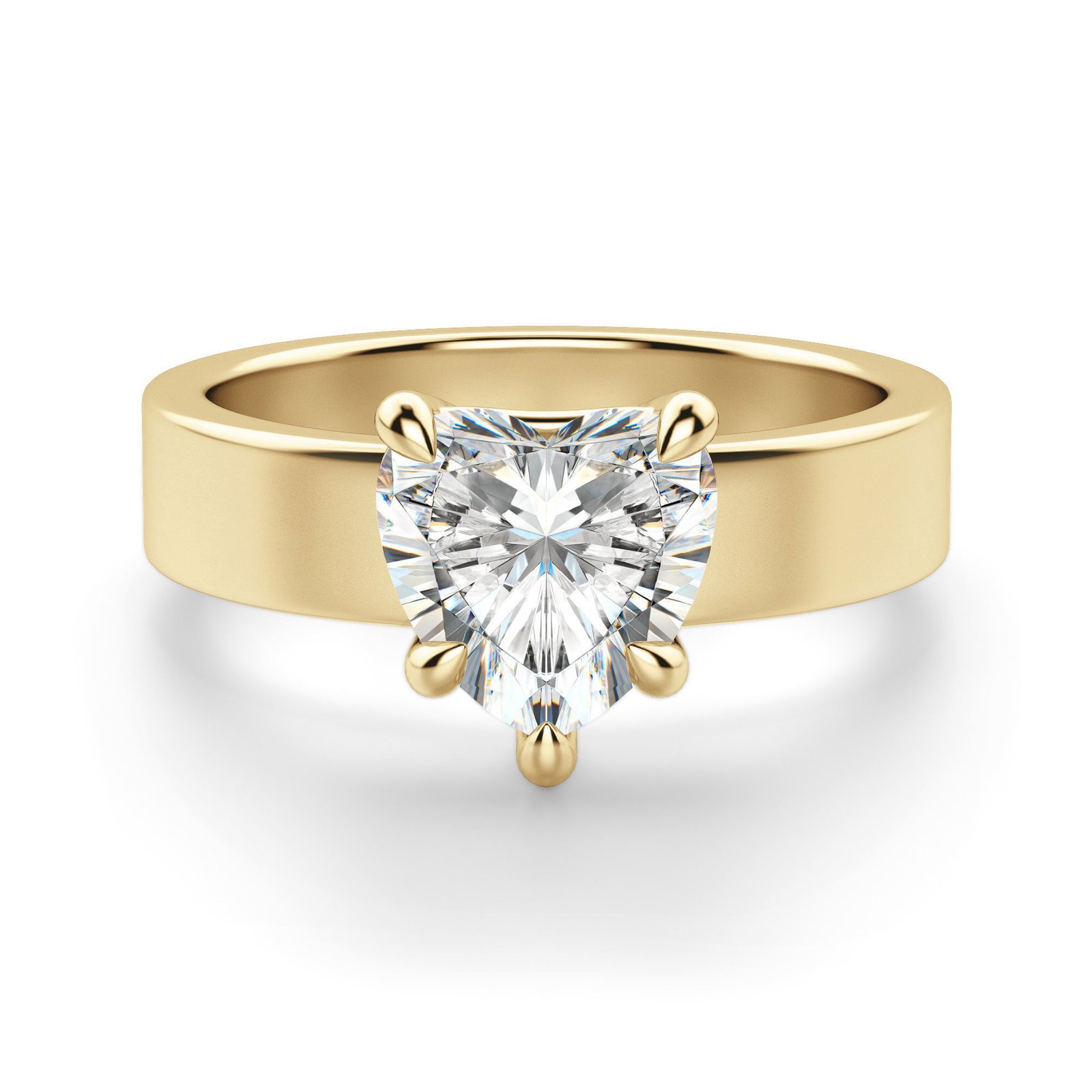Basket Set Bold Heart Cut Engagement Ring