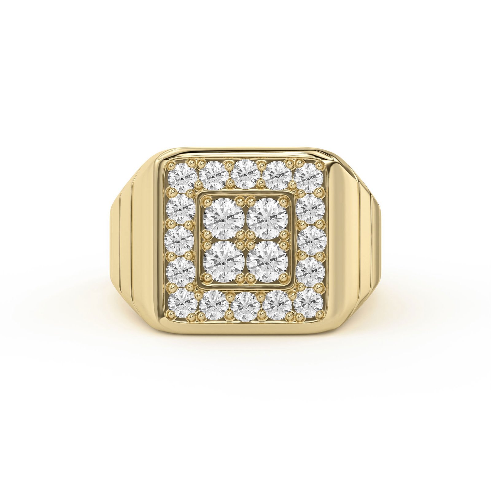 Men’s Rounded Square Shaped Classic Comfort Fit Ring