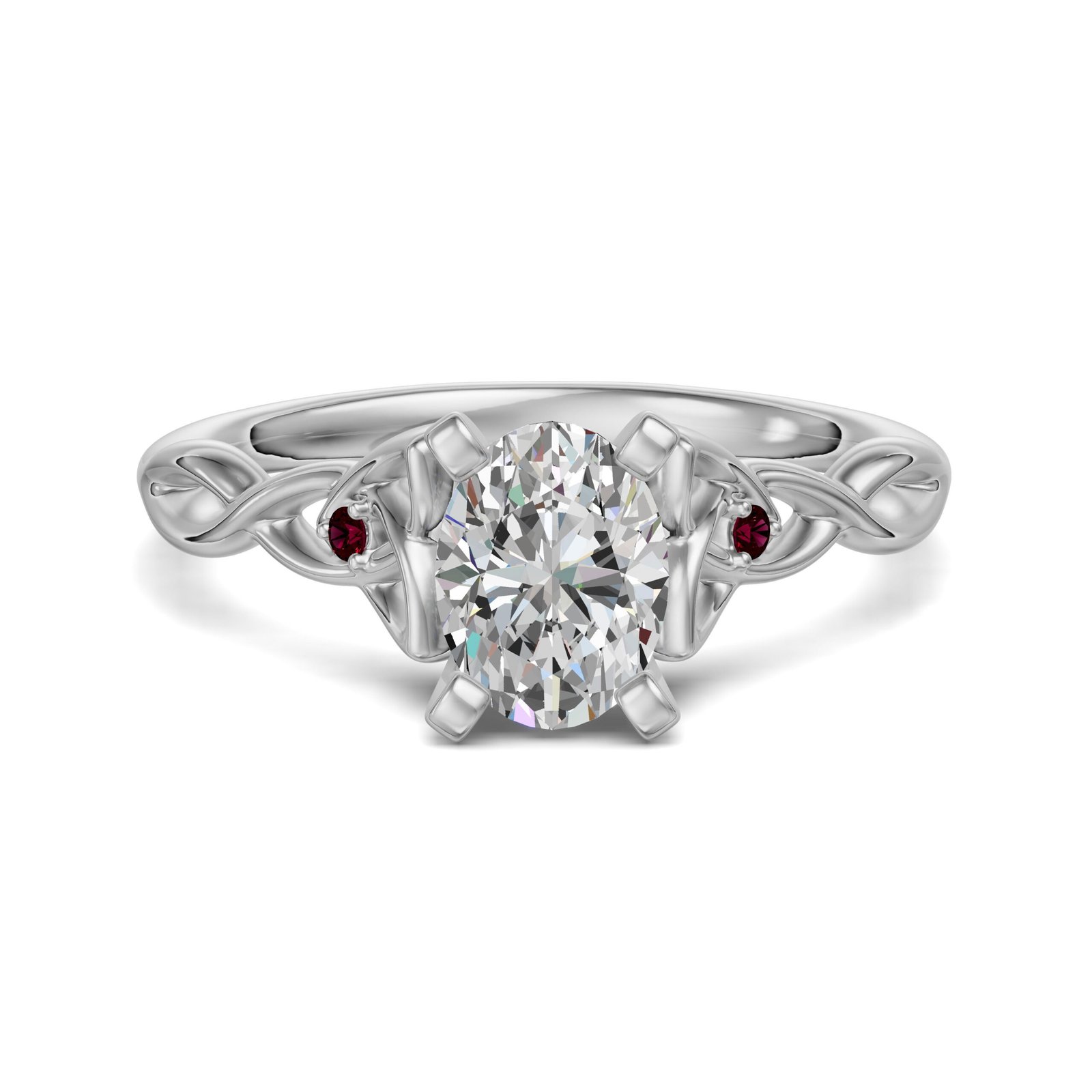 Celtic Knot Oval Cut 0.50 ct Engagement Ring – Ruby