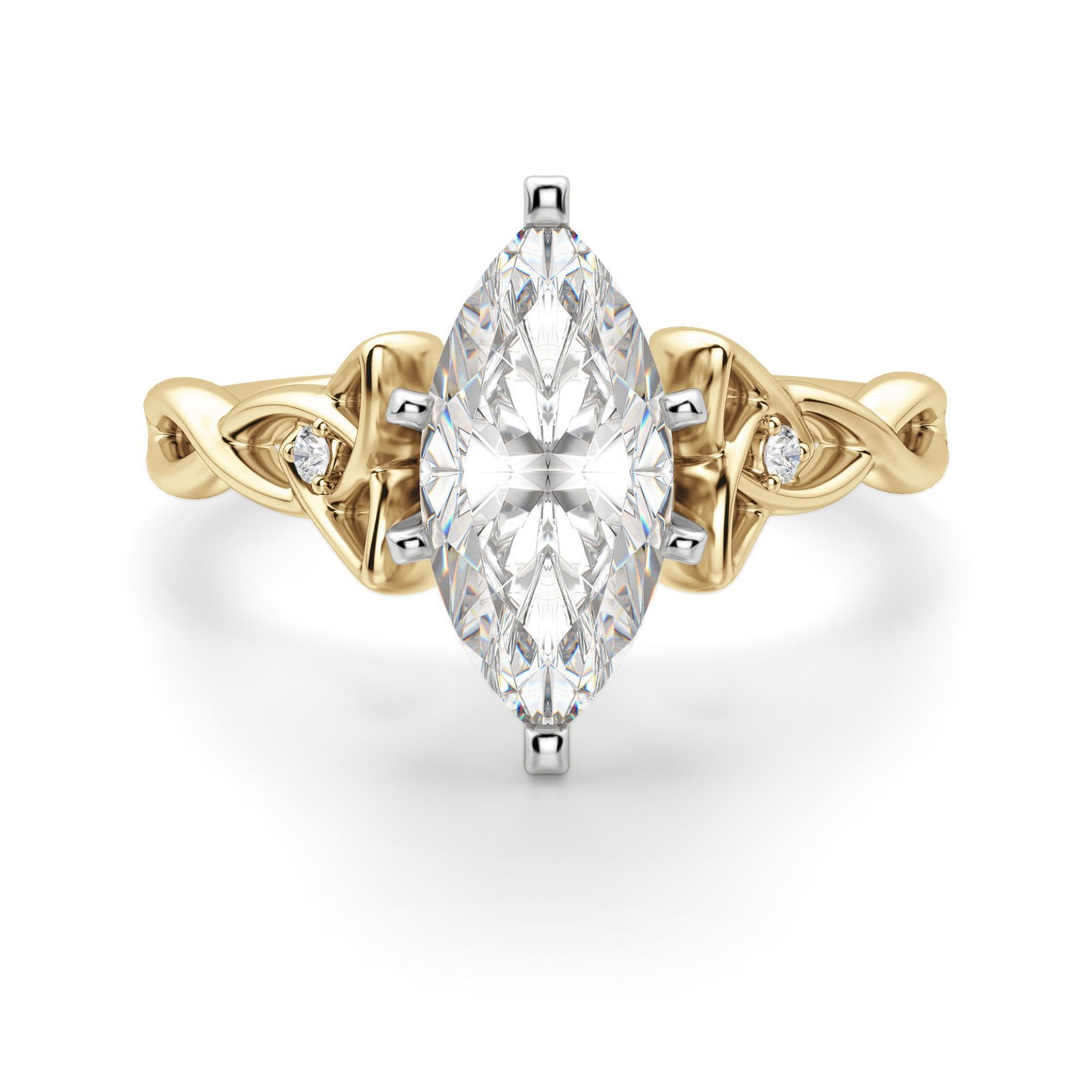 Celtic Knot Marquise Cut Engagement Ring