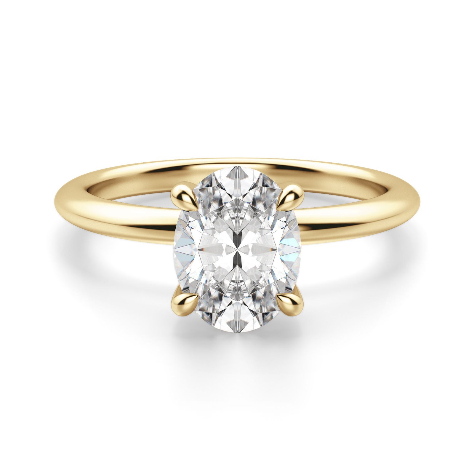 Hidden Halo Classic Oval Cut Engagement Ring