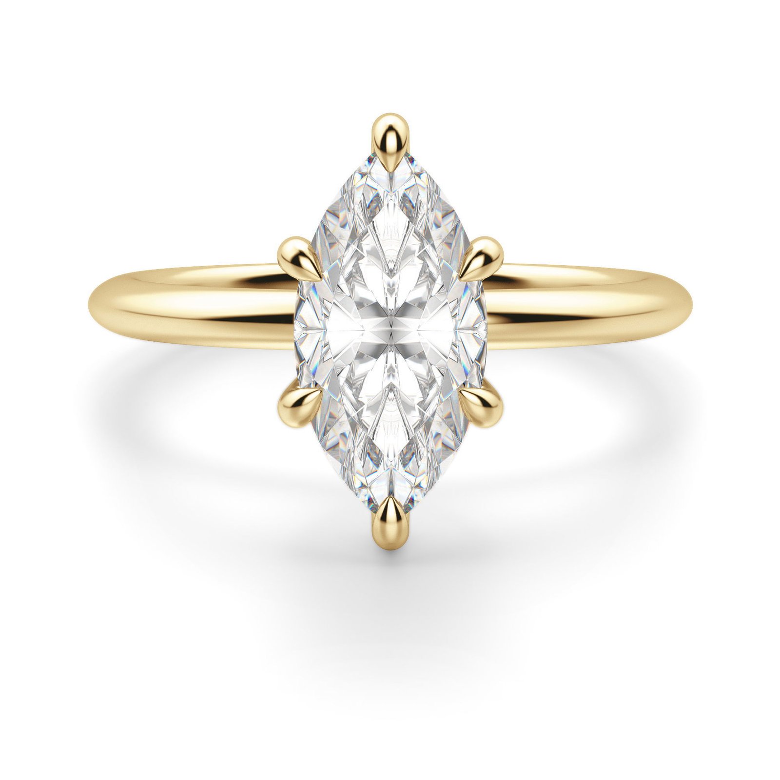 Hidden Halo Classic Marquise Cut Engagement Ring