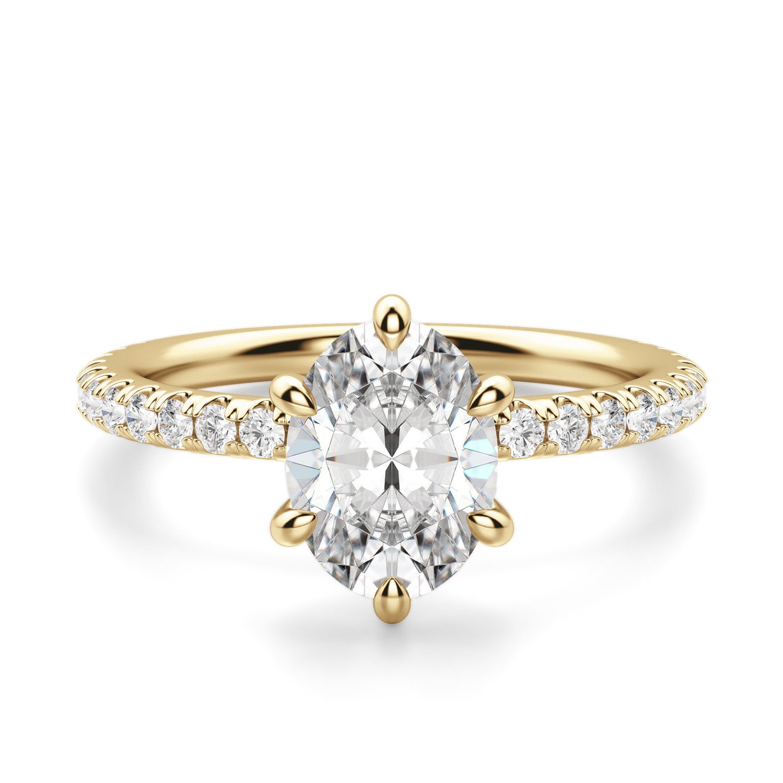 Arezzo Accented Oval Cut Engagement Ring