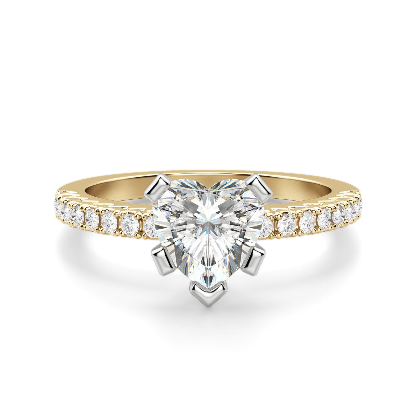 Angelix Heart Cut Engagement Ring