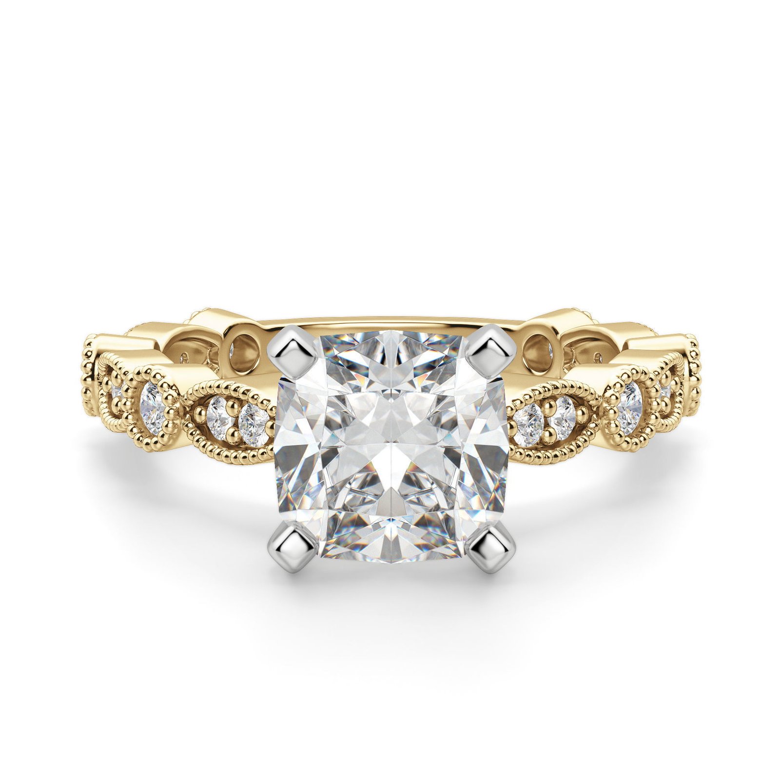 Infinite Love Cushion Cut Engagement Ring