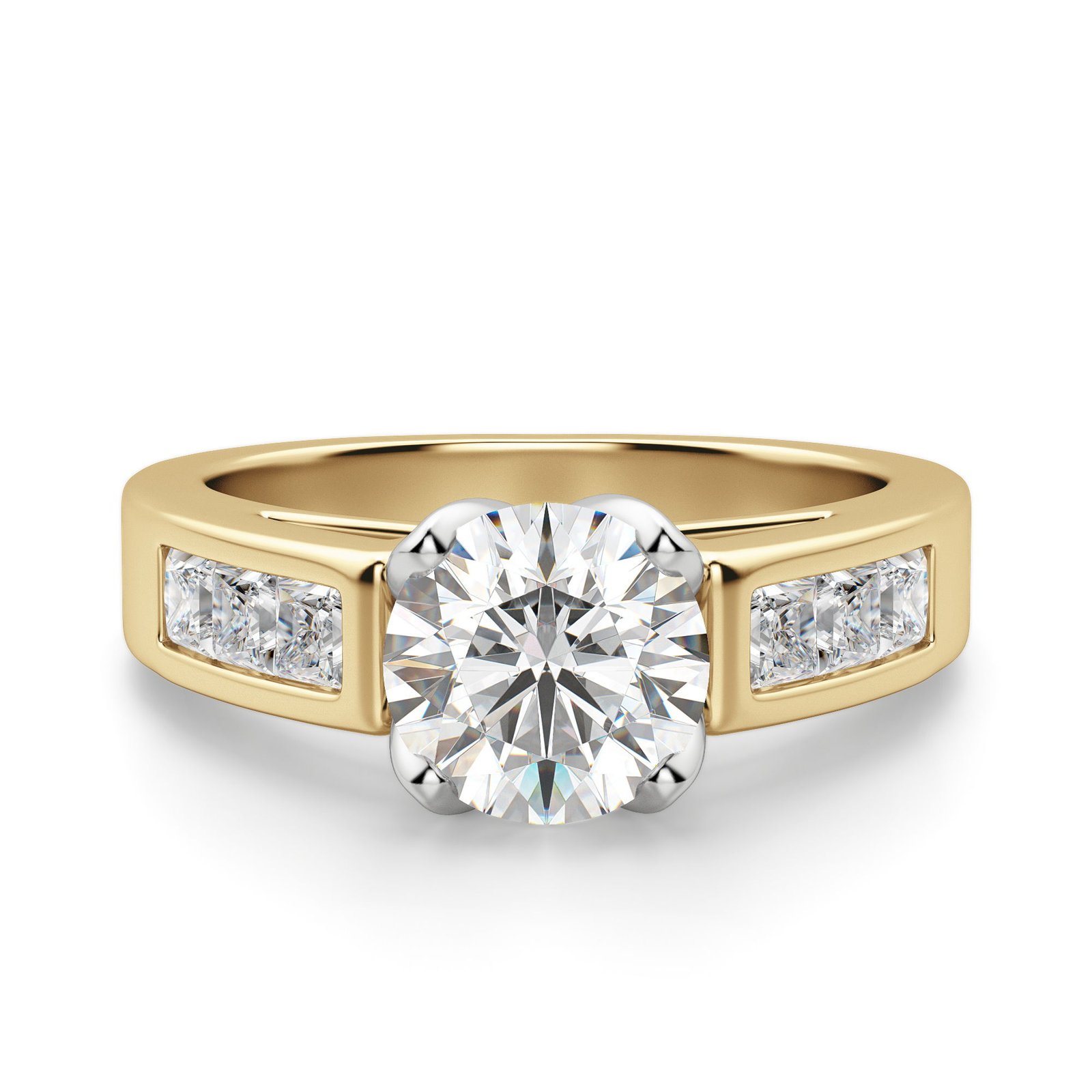 Color My World Round Cut Engagement Ring
