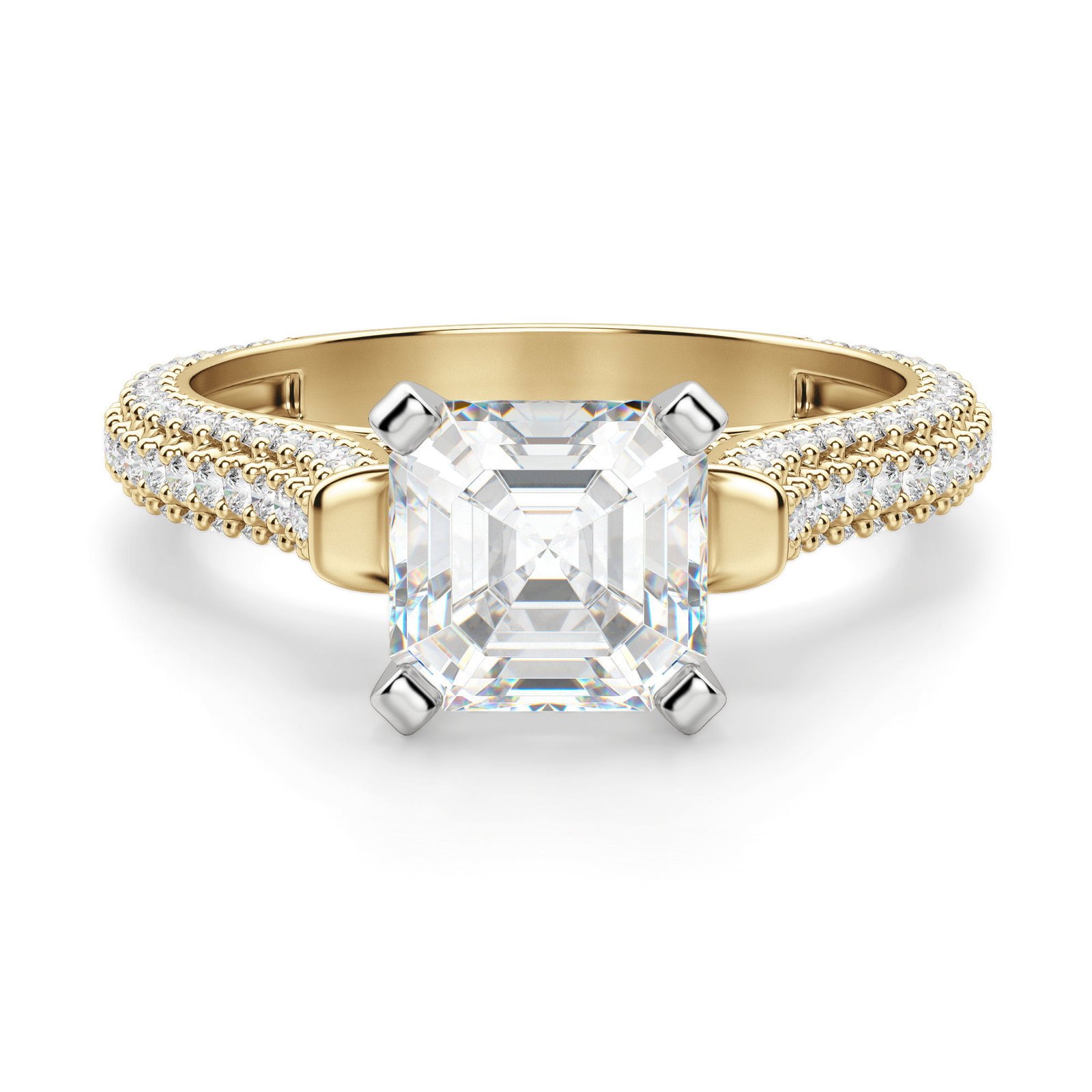 Seine Asscher Cut Engagement Ring
