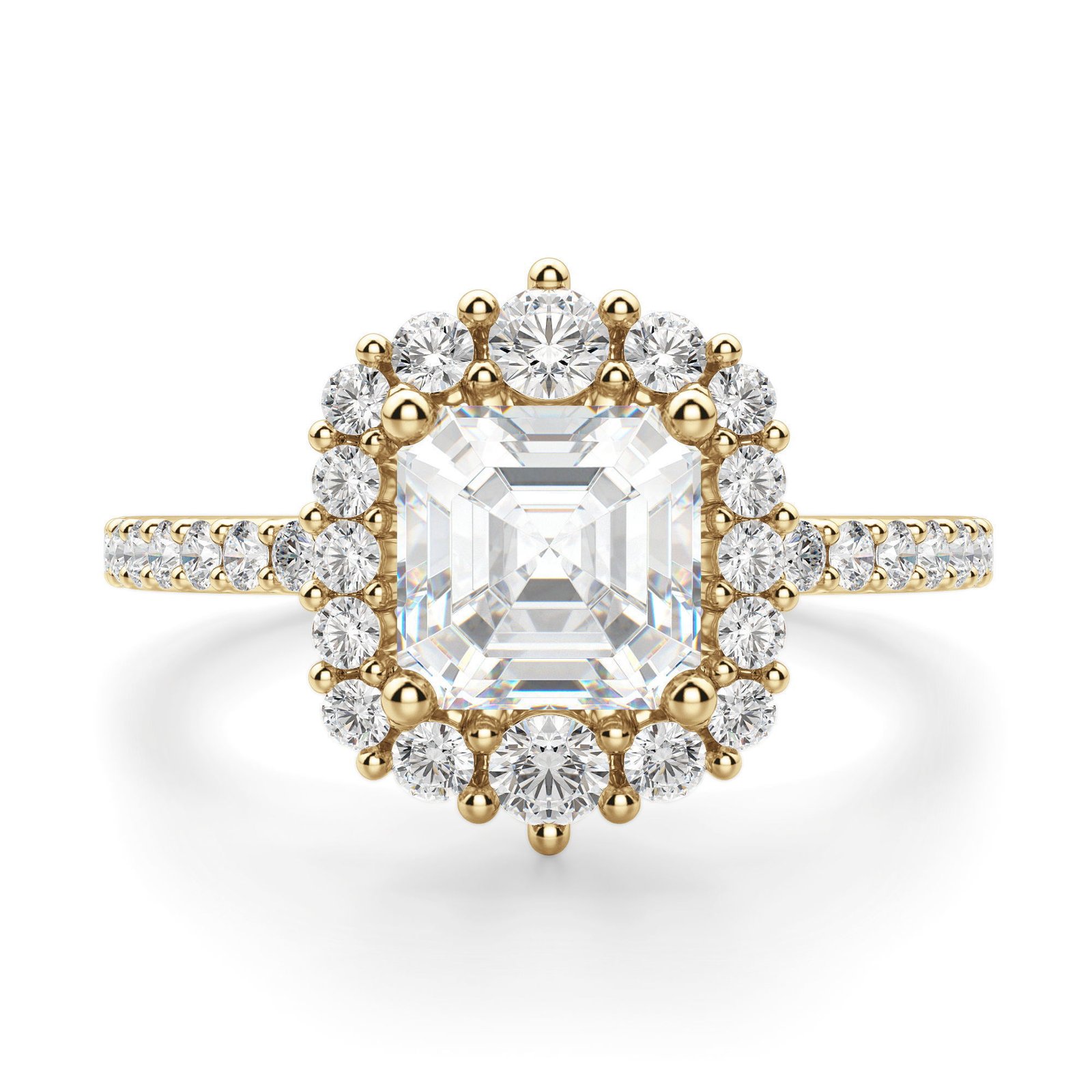 Barcelona Asscher Cut Engagement Ring