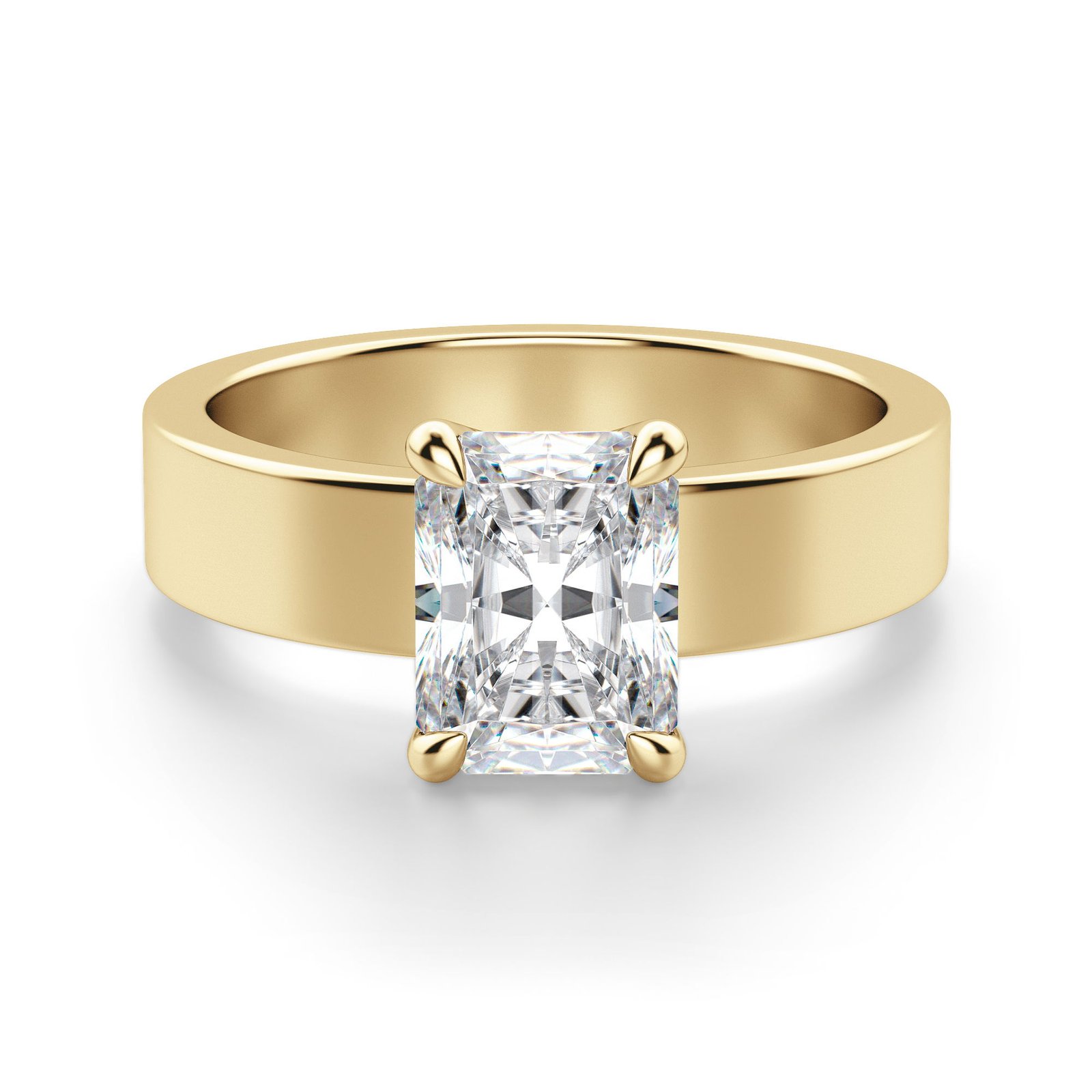Basket Set Bold Radiant Cut Engagement Ring