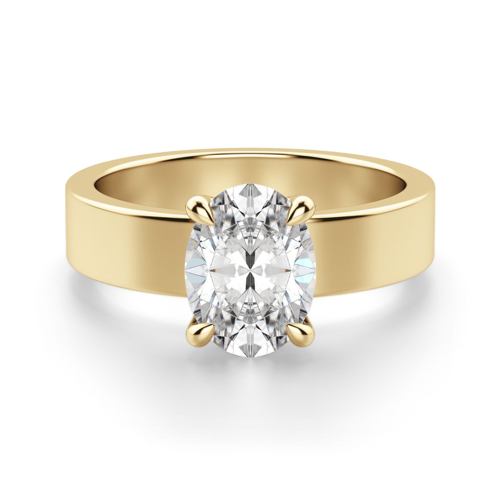 Basket Set Bold Oval Cut Engagement Ring