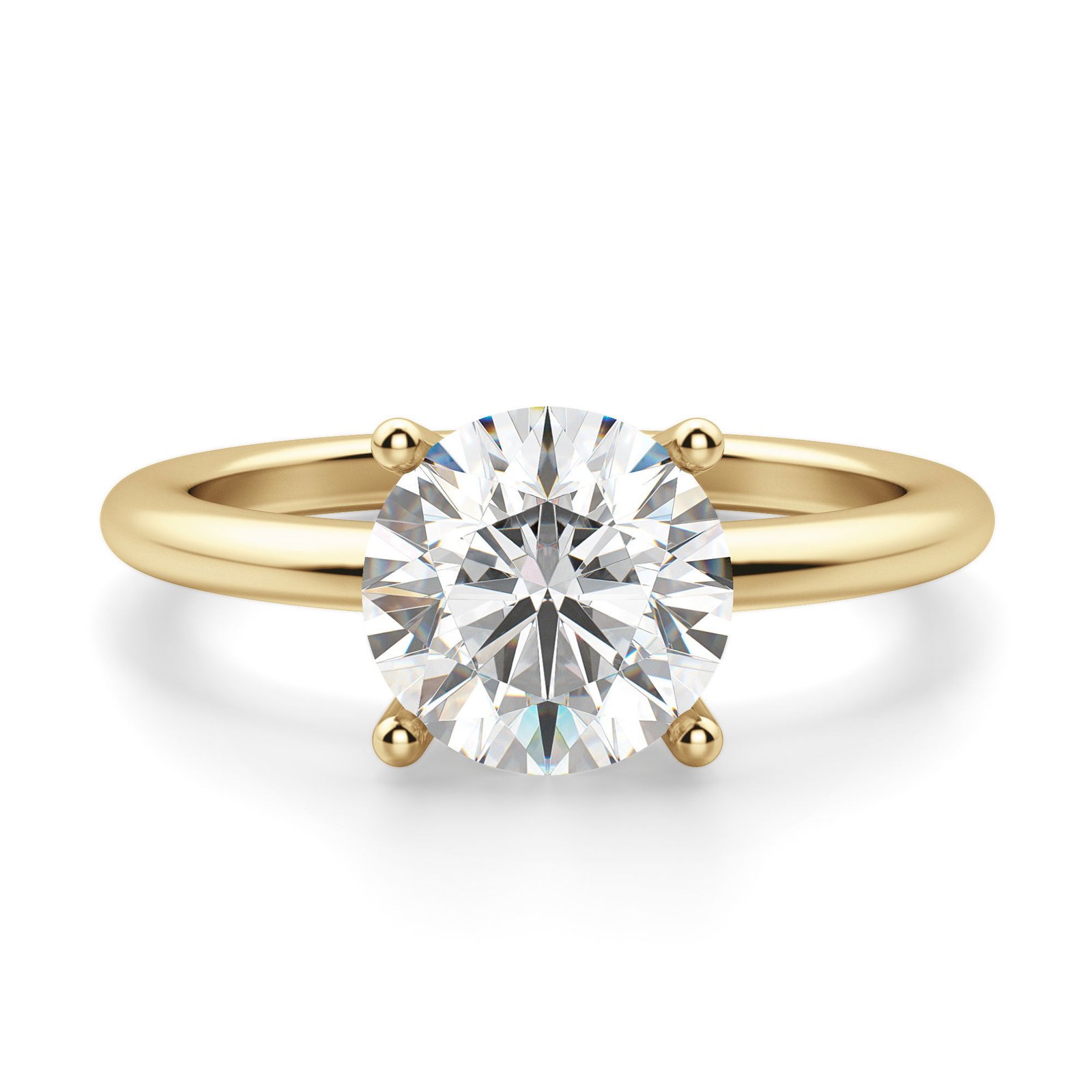 Basket Set Classic Round Cut Engagement Ring