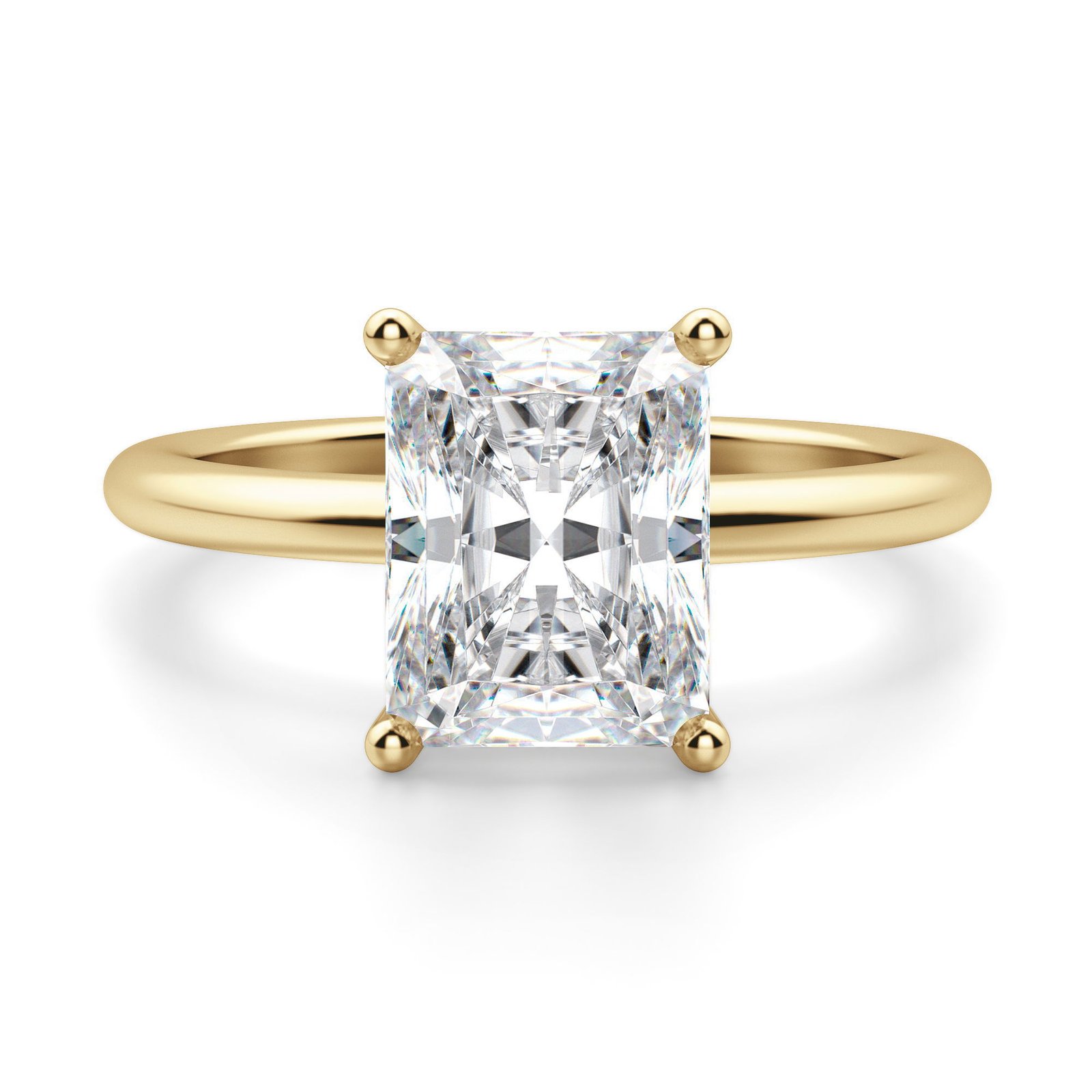Basket Set Classic Radiant Cut Engagement Ring