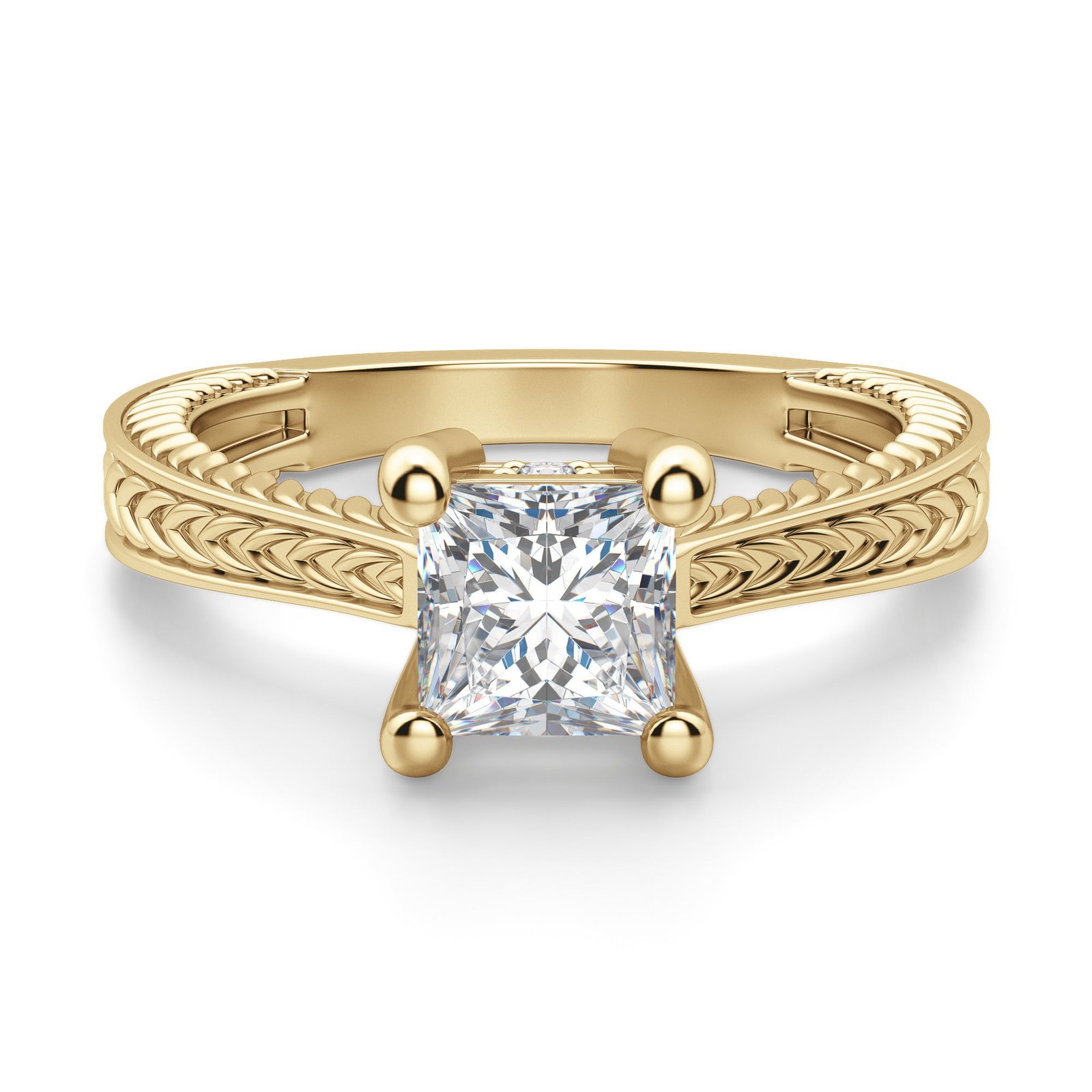 Sage Classic Princess Cut Engagement Ring