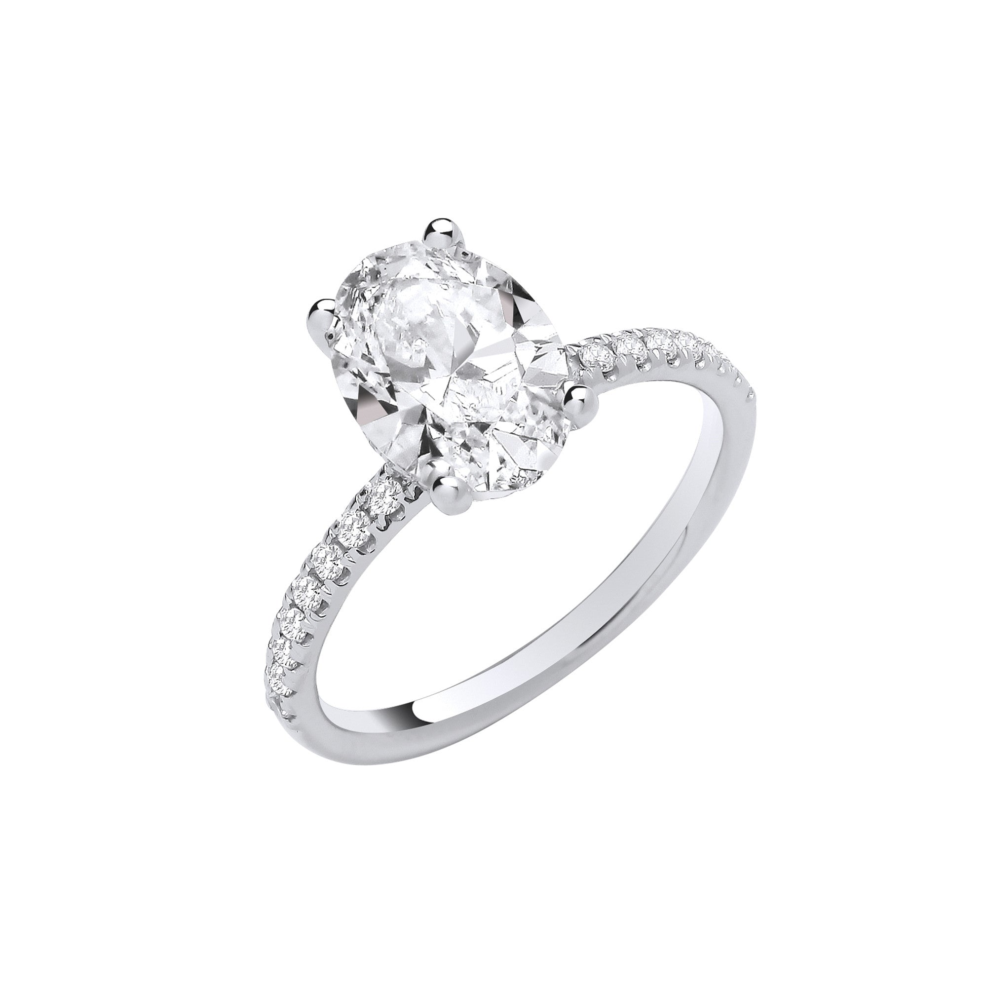 Oval cut ring